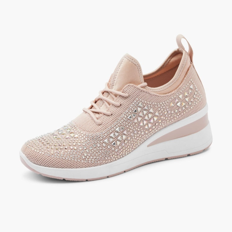 Scarpe casual versatili con strass — supporto dell’arco plantare, comfort e rialzo slanciante