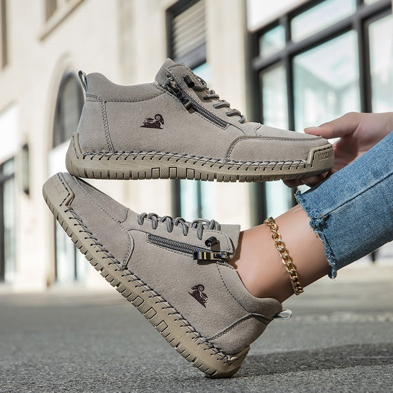 (🔥 Sconto del 50% – Da non perdere!) Calzature selezionate in pelle di vitello – scarpe ortopediche – 👞 – resistenti, antiscivolo e impermeabili (supporto per l'arco plantare, sollievo dal dolore, unisex)