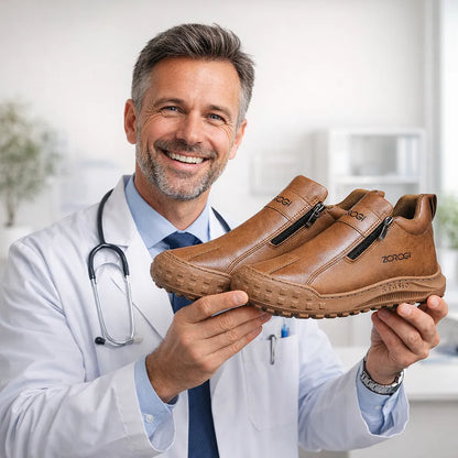 (🎉Ultimo giorno per approfittare dello sconto del 40%, non perdertelo!) 🐂Scarpe ortopediche da uomo, realizzate in pelle di vitello australiana👞 Pelle ✅Cucite a mano, supporto plantare: camminata comoda, allevia il dolore
