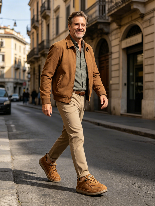 ⏰ Approfitta oggi dello sconto del 60%: non perdere l'occasione! Queste scarpe ortopediche ergonomiche in pelle scamosciata alleviano efficacemente il dolore ai piedi✅️.