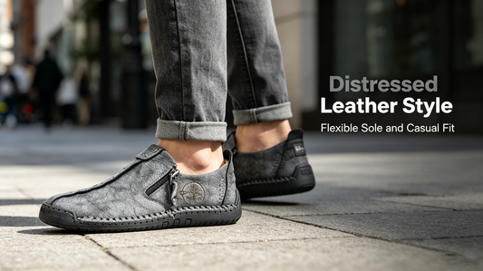 Comode scarpe ortopediche dal taglio casual — morbida pelle di vacchetta italiana con finitura in nabuk e supporto per l’arco plantare