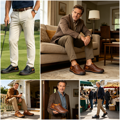 (🔥Sconto del 60% oggi - da non perdere!) SODAGLEN® - Scarpe ortopediche da uomo in pelle ✅ Niente più dolori ai piedi, comfort per tutto il giorno!