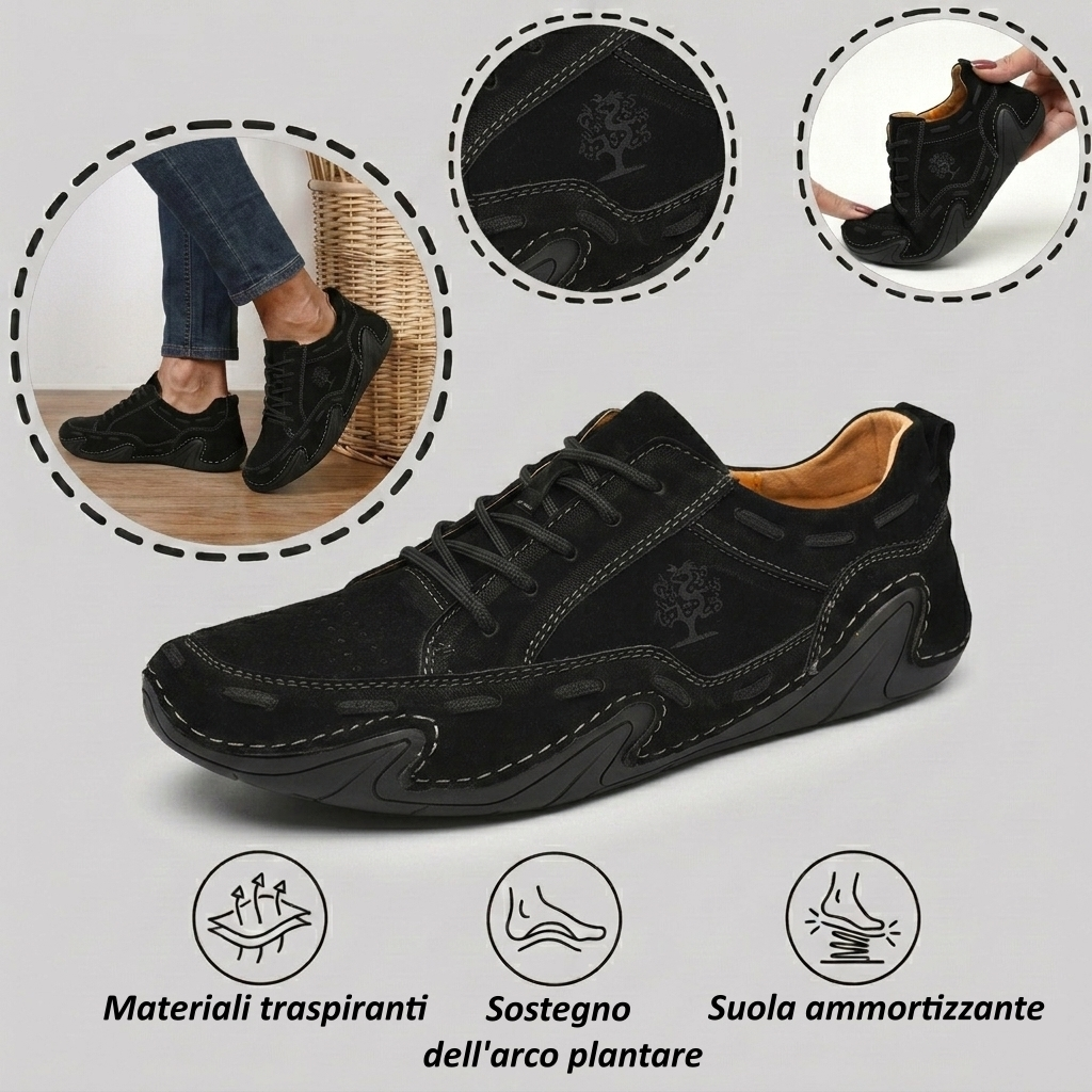 【⏰Ultimo giorno, 60% di sconto! Non perdete l'occasione!】Scarpe ortopediche ergonomiche con assorbimento degli urti, ✅️scarpe ortopediche salutari progettate specificamente per gli uomini europei.