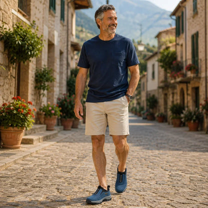 🔥Offerta speciale di oggi🦌Scarpe in pelle scamosciata di alta qualità🦶Alleviano il dolore ai piedi e la fascite plantare✅Impermeabili, antiscivolo, morbide e comode