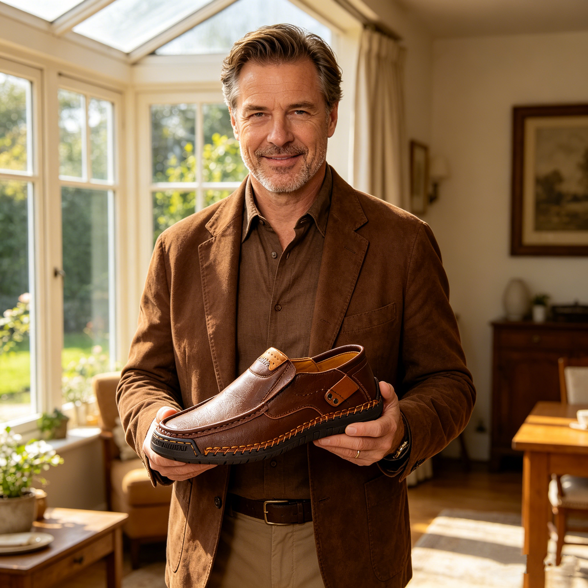 (🔥Sconto del 60% oggi - da non perdere!) SODAGLEN® - Scarpe ortopediche da uomo in pelle ✅ Niente più dolori ai piedi, comfort per tutto il giorno!