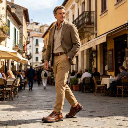 (🔥Sconto del 60% oggi - da non perdere!) SODAGLEN® - Scarpe ortopediche da uomo in pelle ✅ Niente più dolori ai piedi, comfort per tutto il giorno!