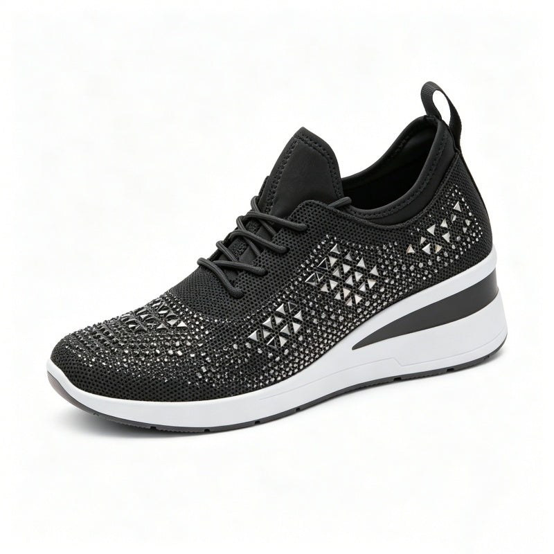 Scarpe casual versatili con strass — supporto dell’arco plantare, comfort e rialzo slanciante