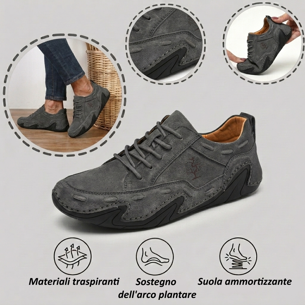 【⏰Ultimo giorno, 60% di sconto! Non perdete l'occasione!】Scarpe ortopediche ergonomiche con assorbimento degli urti, ✅️scarpe ortopediche salutari progettate specificamente per gli uomini europei.