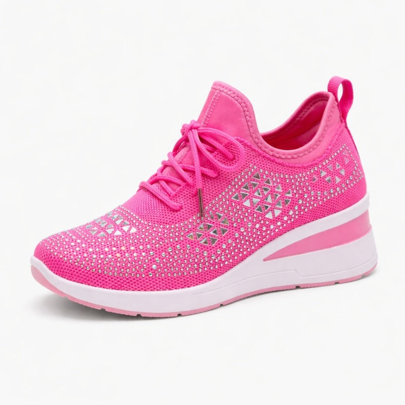Scarpe casual versatili con strass — supporto dell’arco plantare, comfort e rialzo slanciante