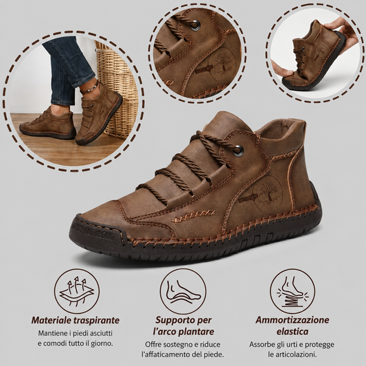 ⏰Sconto del 50% oggi – Non perdere l'occasione!🐂Scarpe ortopediche in pelle bovina da uomo, impermeabili e antiscivolo,🦶che alleviano il dolore ai piedi.