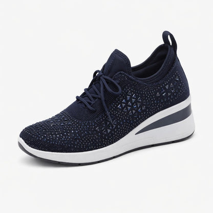 Scarpe casual versatili con strass — supporto dell’arco plantare, comfort e rialzo slanciante