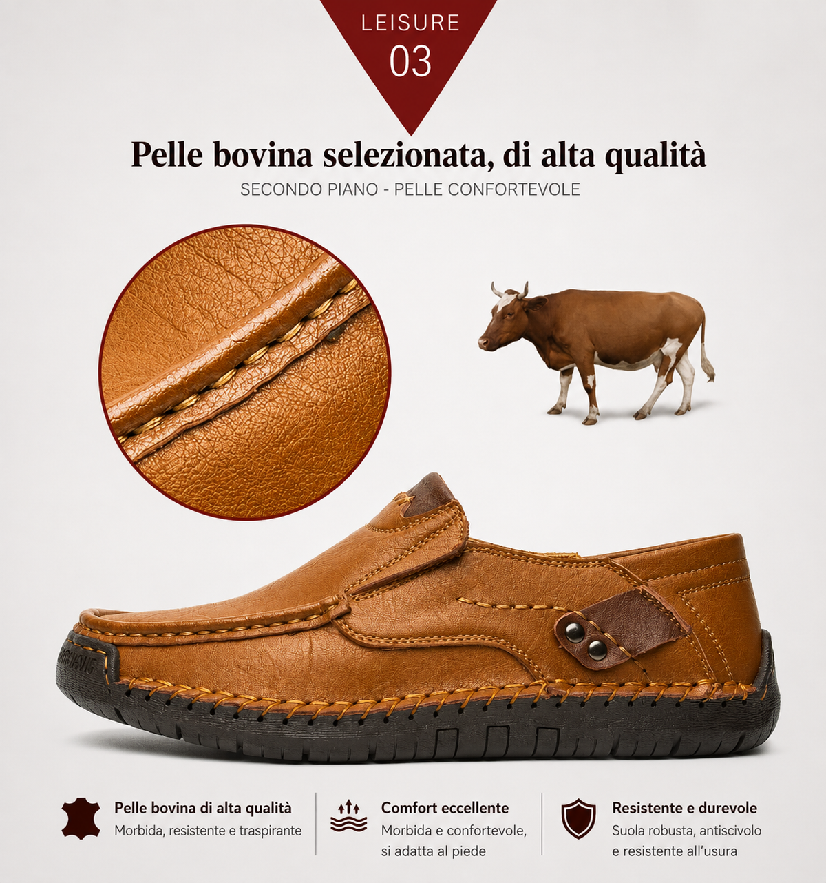 (🔥Sconto del 60% oggi - da non perdere!) SODAGLEN® - Scarpe ortopediche da uomo in pelle ✅ Niente più dolori ai piedi, comfort per tutto il giorno!