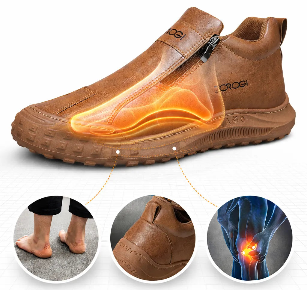 (🎉Ultimo giorno per approfittare dello sconto del 40%, non perdertelo!) 🐂Scarpe ortopediche da uomo, realizzate in pelle di vitello australiana👞 Pelle ✅Cucite a mano, supporto plantare: camminata comoda, allevia il dolore