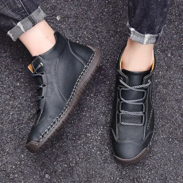 ⏰Sconto del 50% oggi – Non perdere l'occasione!🐂Scarpe ortopediche in pelle bovina da uomo, impermeabili e antiscivolo,🦶che alleviano il dolore ai piedi.