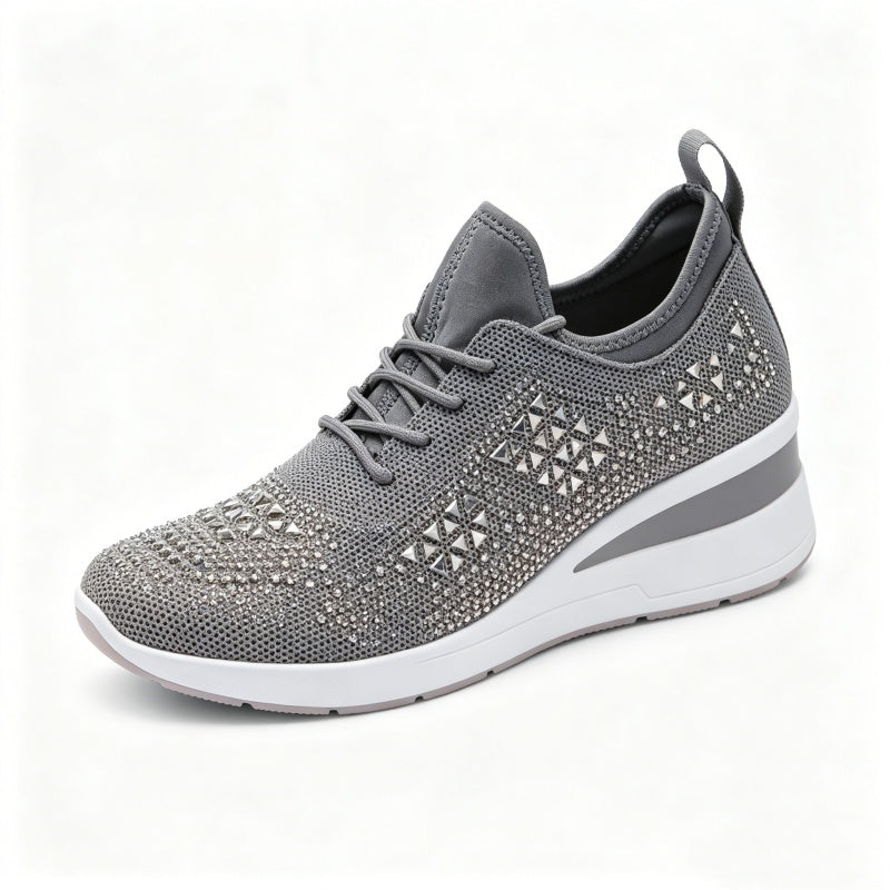 Scarpe casual versatili con strass — supporto dell’arco plantare, comfort e rialzo slanciante
