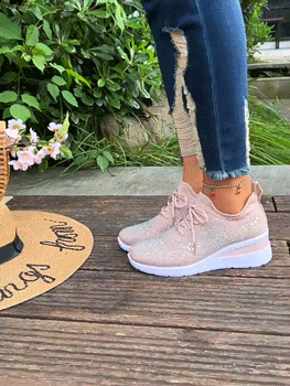Scarpe casual versatili con strass — supporto dell’arco plantare, comfort e rialzo slanciante