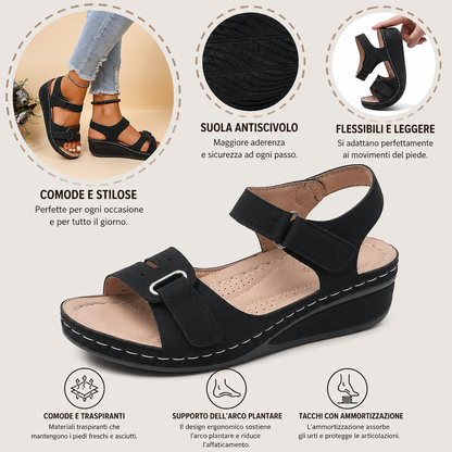 🔥50% di sconto oggi - Da non perdere! Sandali ortopedici estivi, dal design ergonomico ✅Alleviano il dolore, comodi e traspiranti, regolabili con chiusura in velcro✅