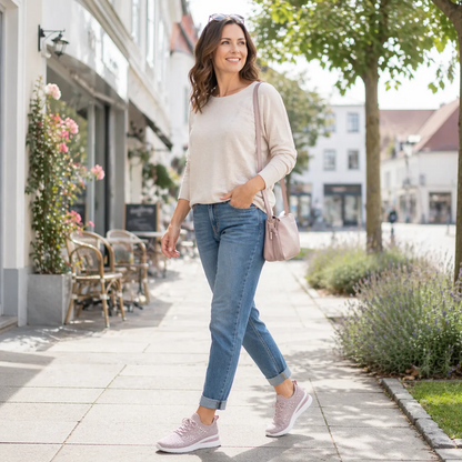 Scarpe casual versatili con strass — supporto dell’arco plantare, comfort e rialzo slanciante