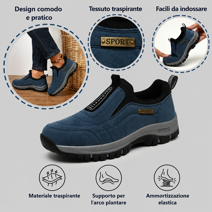 【⏰Sconto del 60% oggi! Da non perdere!】Scarpe ortopediche dal design ergonomico per camminare, con proprietà ammortizzanti✅️Scarpe ortopediche salutari, create appositamente per gli uomini europei.