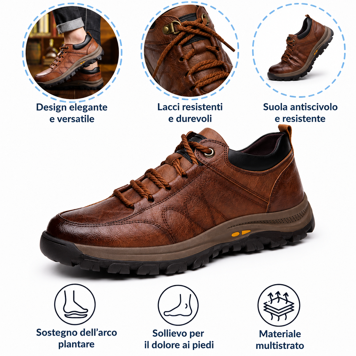 【⏰Sconto del 60% oggi! Da non perdere!】⏰SODAGLEN® Ergonomia --- Sandali morbidi e comodi in pelle di vitello (il supporto dell'arco plantare facilita la camminata)