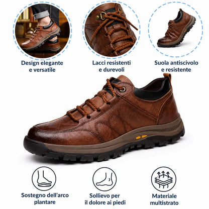 【⏰Sconto del 60% oggi! Da non perdere!】Comode scarpe ortopediche casual – pelle italiana, supporto plantare, camminata comoda