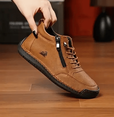 (🔥 Sconto del 50% – Da non perdere!) Calzature selezionate in pelle di vitello – scarpe ortopediche – 👞 – resistenti, antiscivolo e impermeabili (supporto per l'arco plantare, sollievo dal dolore, unisex)