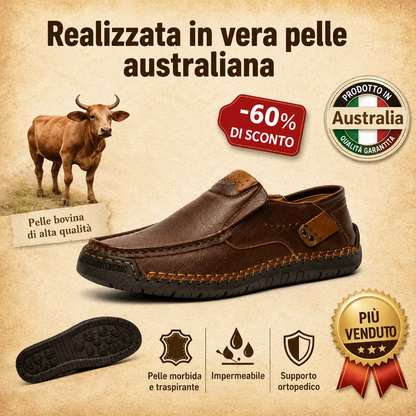 (🔥Sconto del 60% oggi - da non perdere!) SODAGLEN® - Scarpe ortopediche da uomo in pelle ✅ Niente più dolori ai piedi, comfort per tutto il giorno!