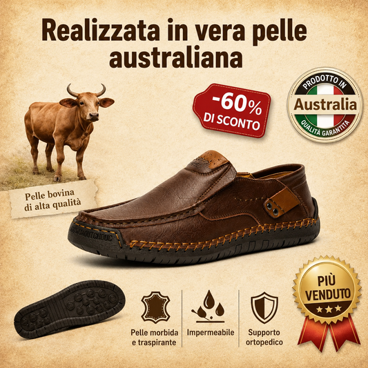 (🔥Sconto del 60% oggi - da non perdere!) SODAGLEN® - Scarpe ortopediche da uomo in pelle ✅ Niente più dolori ai piedi, comfort per tutto il giorno!