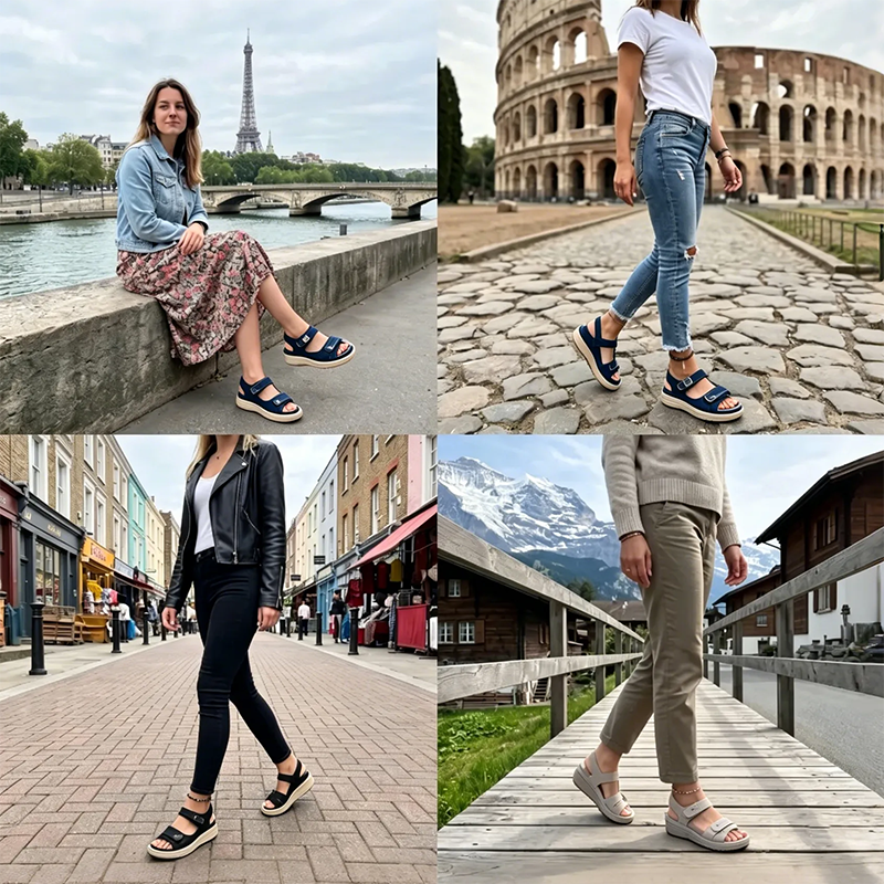 【⏰Sconto del 60% oggi! Da non perdere!】Sandali ergonomici ammortizzanti, massimo comfort per le tue passeggiate✅Ideali per le donne europee.