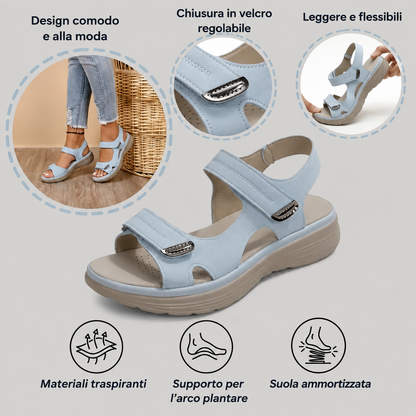 【⏰Sconto del 60% oggi! Da non perdere!】Sandali ergonomici ammortizzanti, massimo comfort per le tue passeggiate✅Ideali per le donne europee.