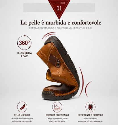 (🔥Sconto del 60% oggi - da non perdere!) SODAGLEN® - Scarpe ortopediche da uomo in pelle ✅ Niente più dolori ai piedi, comfort per tutto il giorno!