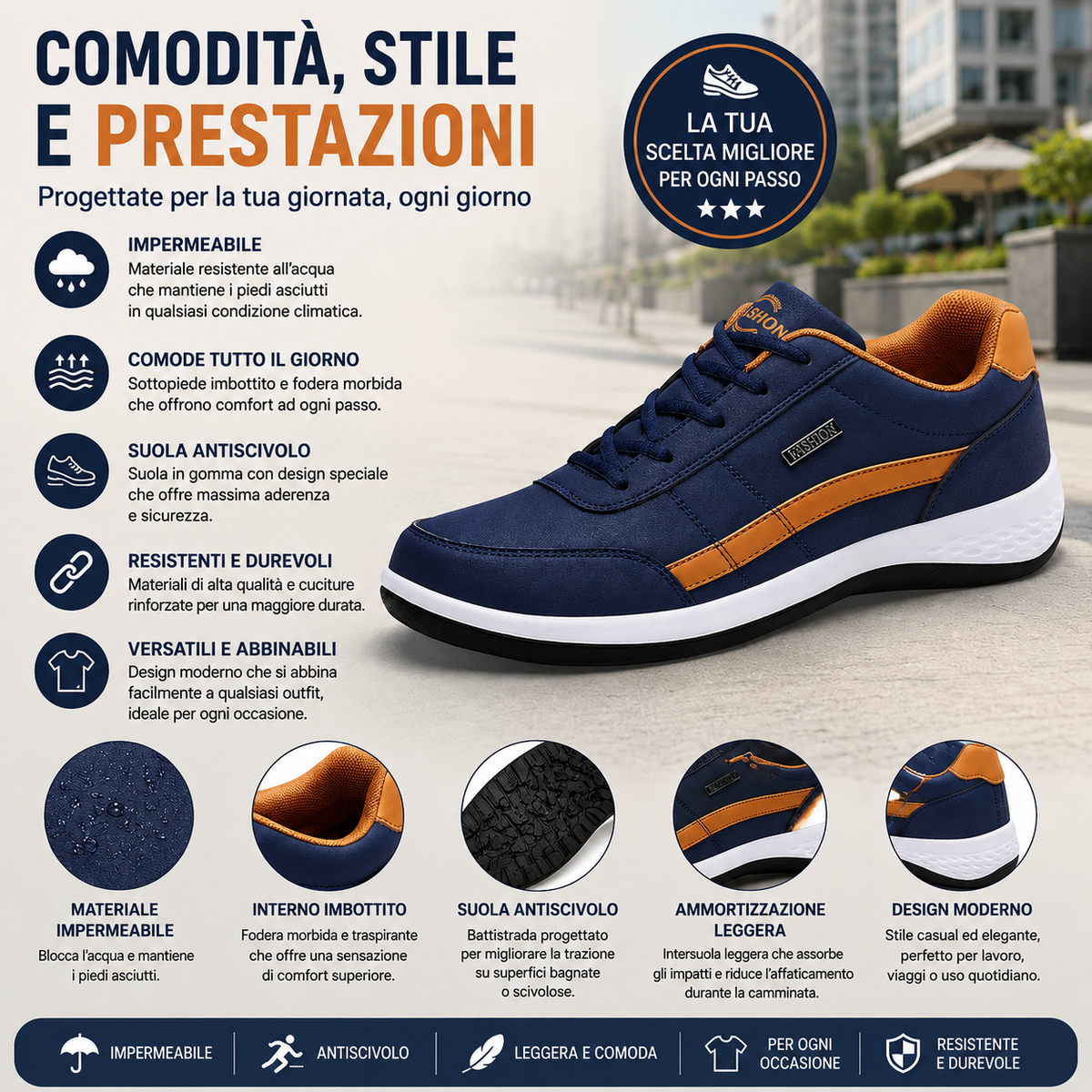 【🎁 Sconto del 60% oggi - da non perdere】Scarpe ortopediche dal design ergonomico - liberatevi dal dolore ai piedi