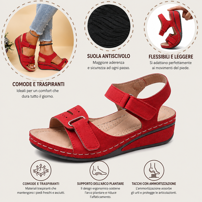 🔥50% di sconto oggi - Da non perdere! Sandali ortopedici estivi, dal design ergonomico ✅Alleviano il dolore, comodi e traspiranti, regolabili con chiusura in velcro✅