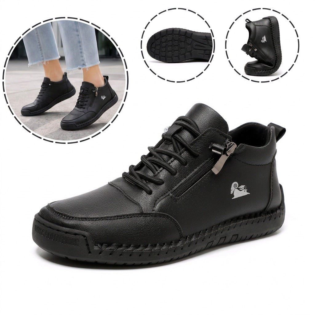(🔥 Sconto del 50% – Da non perdere!) Calzature selezionate in pelle di vitello – scarpe ortopediche – 👞 – resistenti, antiscivolo e impermeabili (supporto per l'arco plantare, sollievo dal dolore, unisex)