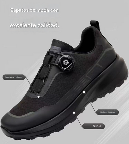 🔥 Sconto del 60% oggi - da non perdere!SODAGLEN® - Sneakers da uomo in pelle con chiusura a rotazione  ✅  Niente più lacci, comfort e stile per tutto il giorno!